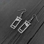 Tiny Guillotine Earrings - Solid Hand Cast 925 Sterling Silver on Stainless Steel Hooks - Moon Raven Designs