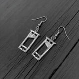 Tiny Guillotine Earrings - Solid Hand Cast 925 Sterling Silver on Stainless Steel Hooks - Moon Raven Designs