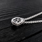 Dog Paw Print Pet Cremation Necklace – Pet Memorial Jewelry