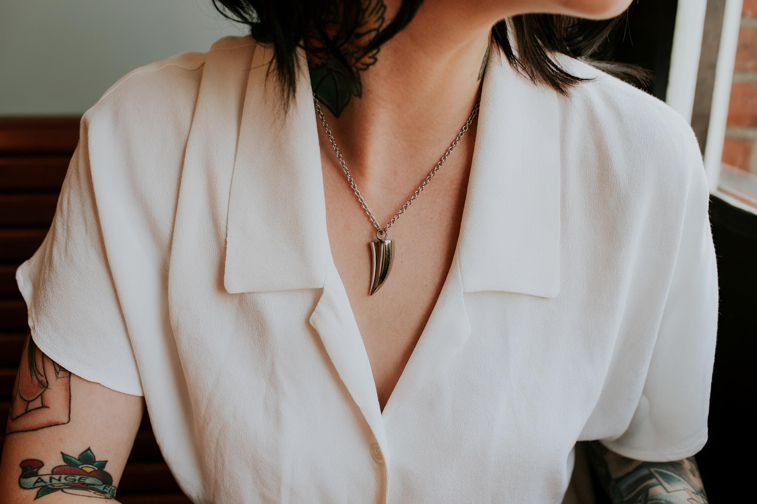 Wolf Tooth Necklace Urn Cremation - Moon Raven Designs