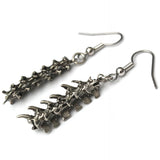 Snake Vertebrae Earrings – Sterling Silver, Delicate 3D Reptile Bone Accessories