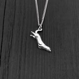 Sea Otter Pendant - Sterling Silver Necklace With Diving Otter Charm