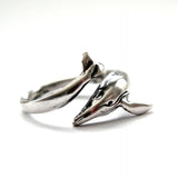 Humpback Whale Ring - Sterling Silver Ocean Animal Jewelry, Unique Wildlife Design