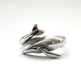 Humpback Whale Ring - Sterling Silver Ocean Animal Jewelry, Unique Wildlife Design