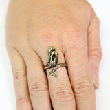 Mermaid Ring – Adjustable Mermaid Tail Band | Oxidized Bronze Fantasy Jewelry