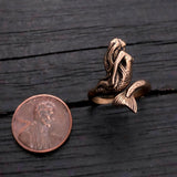Mermaid Ring – Adjustable Mermaid Tail Band | Oxidized Bronze Fantasy Jewelry