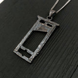 French Guillotine Necklace - Handcrafted 3D Guillotine Pendant in Solid Bronze