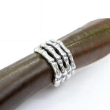 Sterling Silver Skeleton Ring – Anatomical Hand Band, Macabre Bone Jewelry