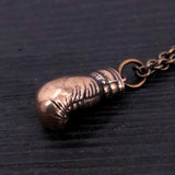 Boxing Glove Necklace - Solid Bronze Pendant Combat Sport Jewelry Gift