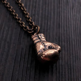 Boxing Glove Necklace - Solid Bronze Pendant Combat Sport Jewelry Gift