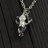 Bear Skull Necklace - Faceted Skull Jewelry With Diamond Facet Design