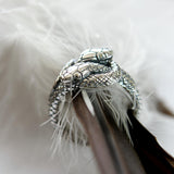 Twin Snake Ring – Handcrafted Sterling Silver Band With Realistic Serpent Design