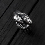 Twin Snake Ring – Handcrafted Sterling Silver Band With Realistic Serpent Design