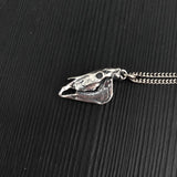 Horse Skull Pendant Sterling Silver Charm - Unique 3D Equestrian Jewelry Gift