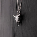 Silver Bison Necklace – Handcrafted Sterling Silver Jewelry With Bison Skull Pendant