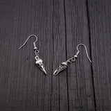 Raven Skull Earrings | Handcrafted Silver Jewelry With Detailed Raven Design