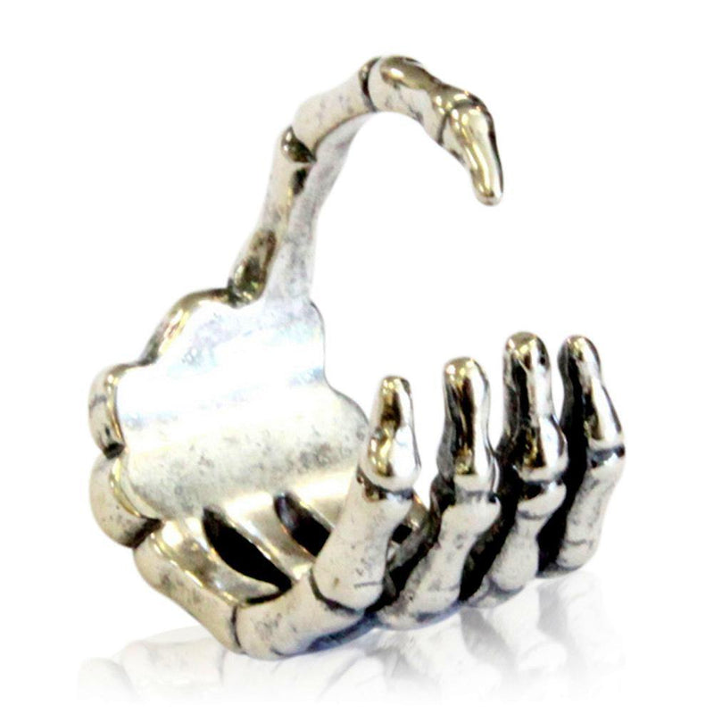 Silver Bone Ring in Solid White Bronze with Sterling Overlay Bone Ring