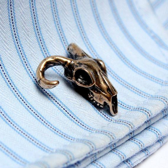 Ram Skull Cufflinks - Moon Raven Designs