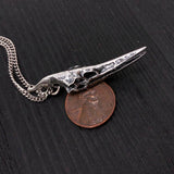 Pterodactyl Skull in Solid Sterling Silver Pterosaur - Rare and Unique Dinosaur Jewelry Pternodon